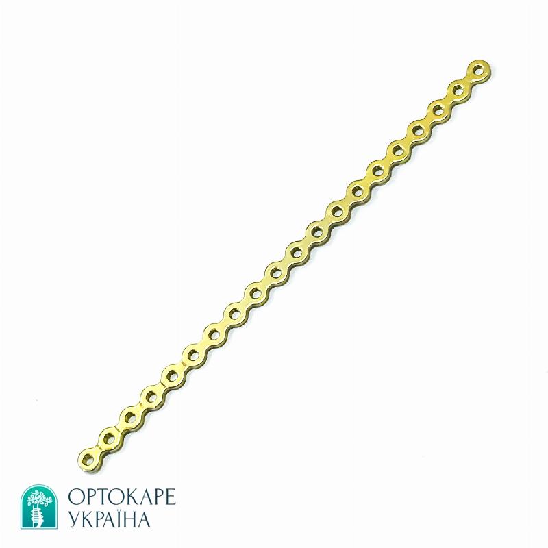 Пластина для реконструкція нижньої щелепи BMR 16 отворів, пряма 2,0 мм